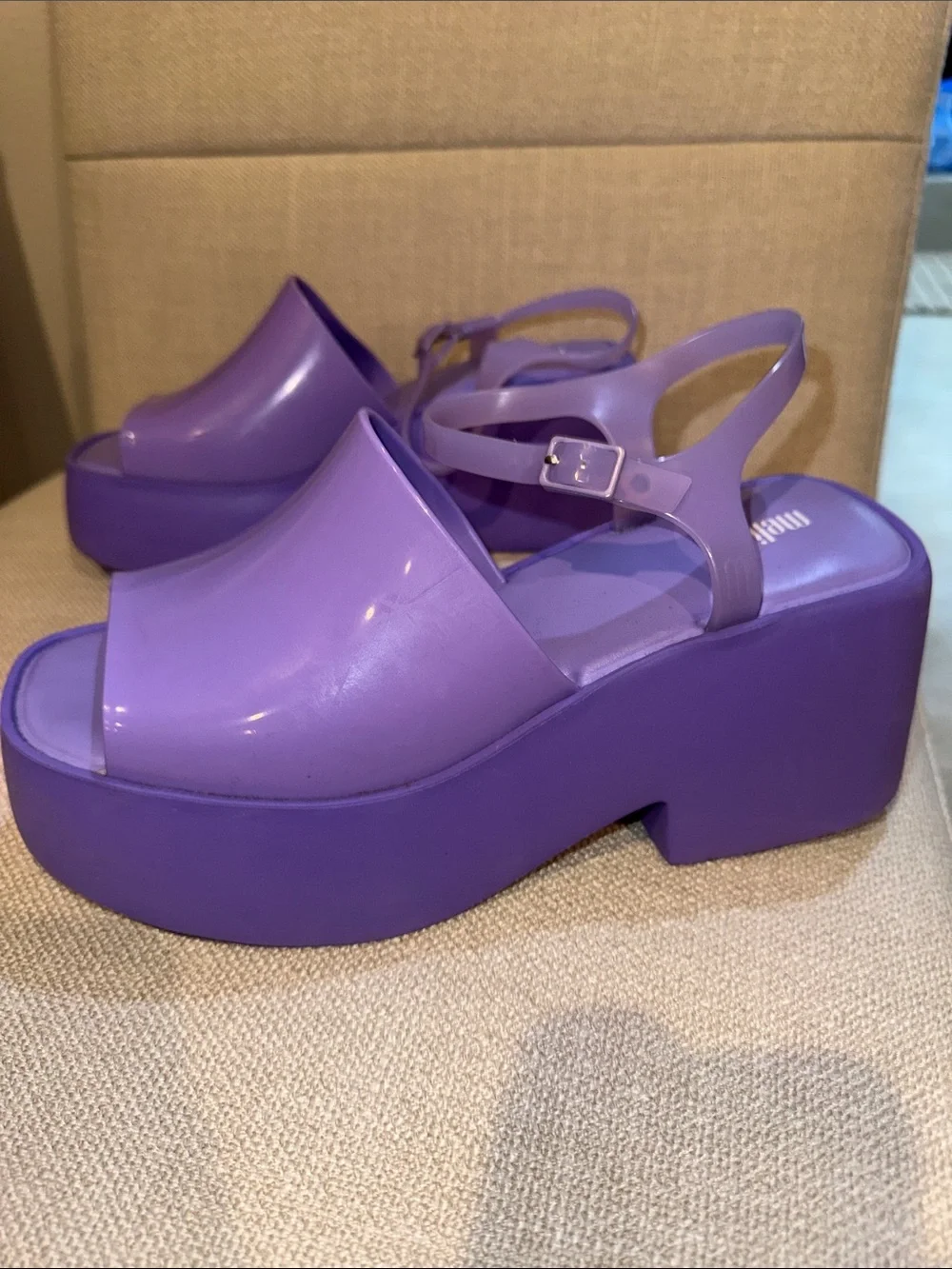 Melissa Purple Platform Slingback Sandal
